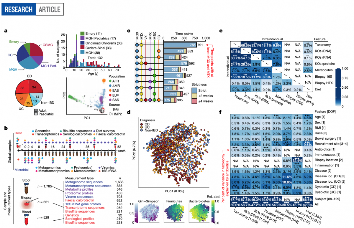 Multi-omics of the gut microbial ecosystem in inflammatory bowel diseases